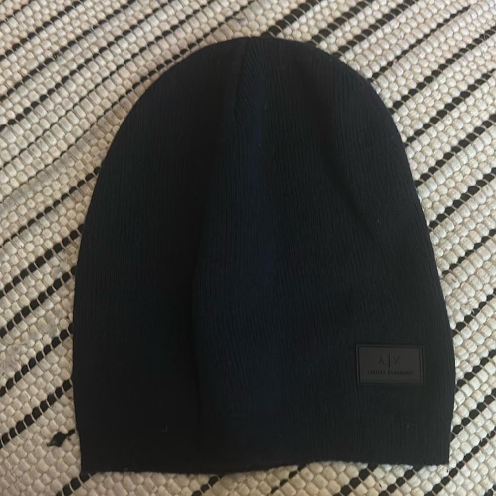 Armani Exchange Black Beanie